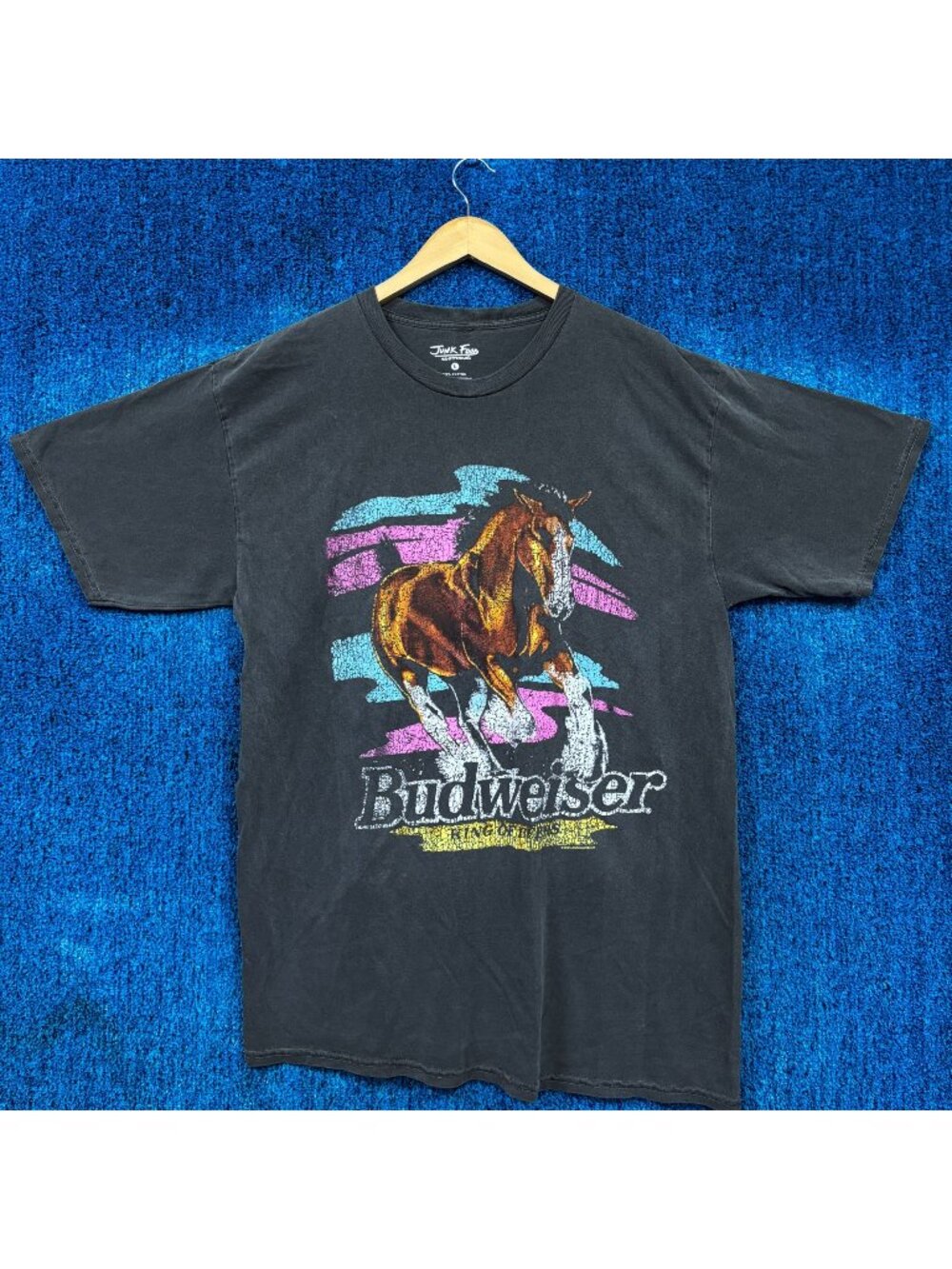 Budweiser Clydesdale Running Wild King of Beers Baggy Tee L